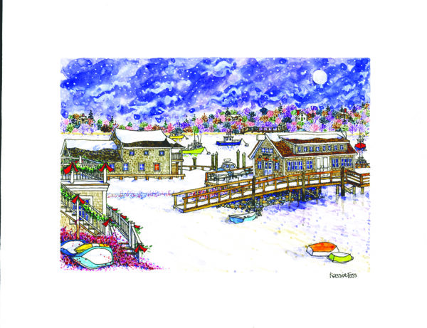 Chatham  5" x 7" Frosty Night at Stage Harbor