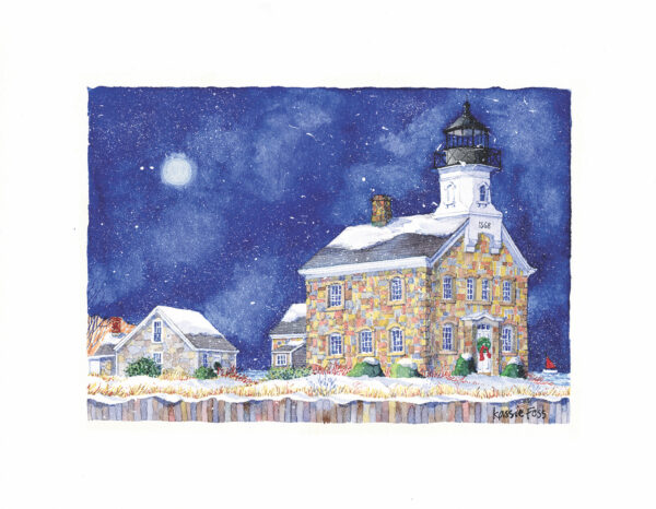 Norwalk  5" x 7" - Winter Night at Sheffield Light