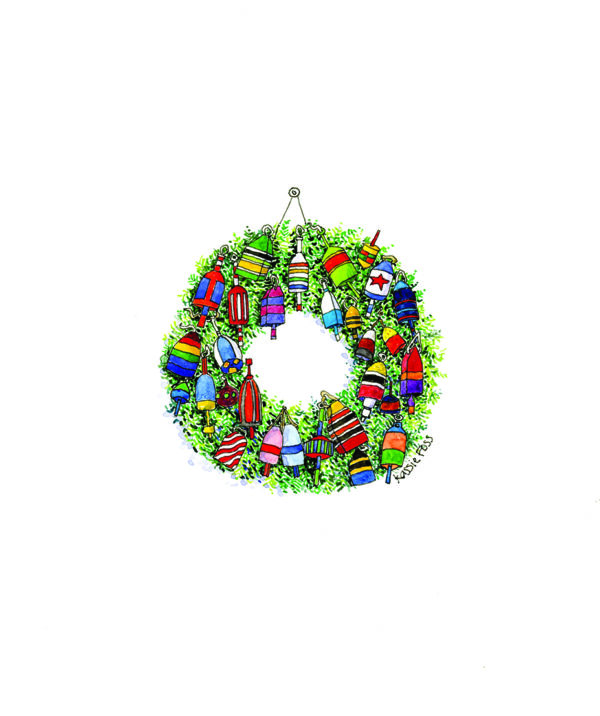 Holiday 5.5" x 4.5" - Buoy Wreath