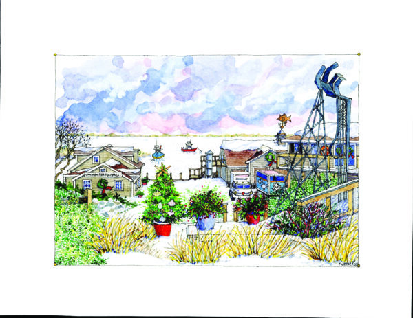 New England *NEW* 5" x 7" - Wintertime at the Fish Pier